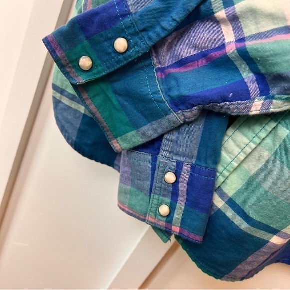 American Eagle Outfitters Womens Button Front Shirt Multicolor Long Sleeve Large - Picture 4 of 6